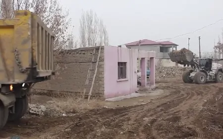 Iğdır Yüzbaşılar Köyünde Çevre Temizliği: 30'dan Fazla Metruk Ev Yıkıldı