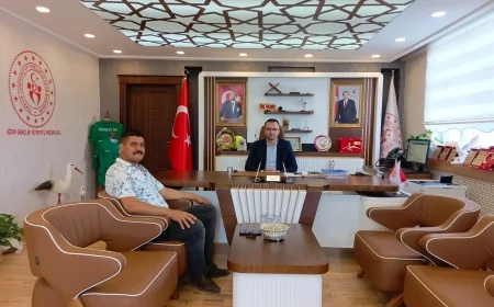Burukan Derneği Başkanı Cengiz Yıldız'dan Gençlik ve Spor İl Müdürü'ne Ziyareti