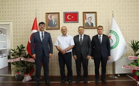 Başkan Güneş'ten Rektör Gürel'e Hayırlı Olsun Ziyareti