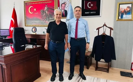 Iğdır Havalimanı Müdürü Fikret Bağca, Prof. Dr. Elman Hazar’ı Ağırladı