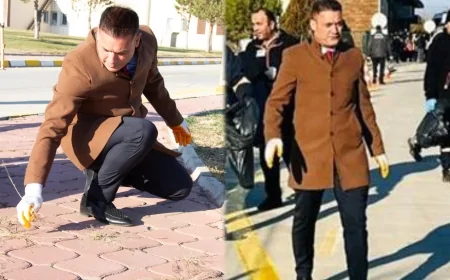 Iğdır Şehit Bülent Aydın Havalimanı Müdürü Fikret Bağca,Havalimanında Örnek Mıntıka Temizliği